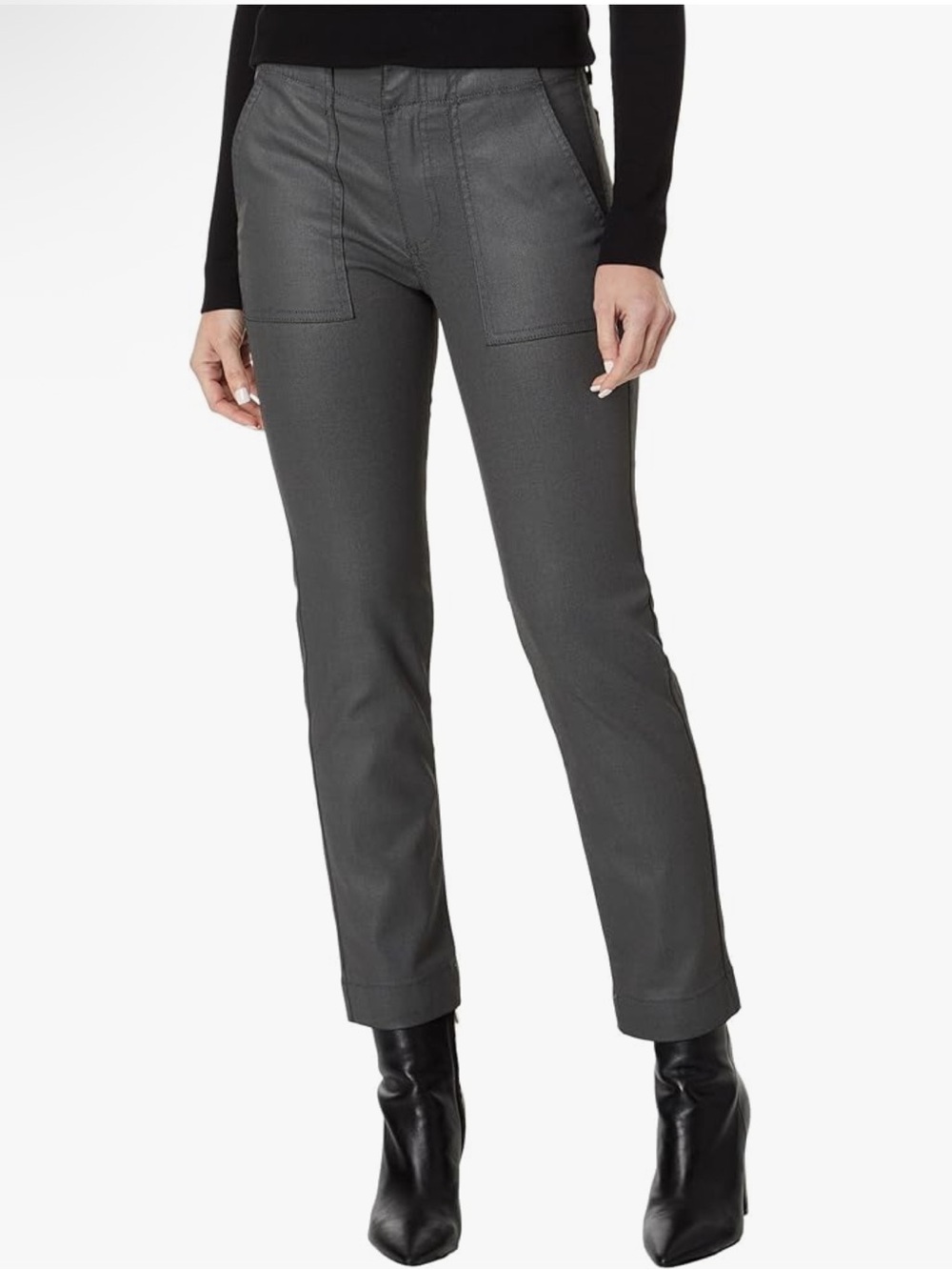 NWT KUT from the Kloth Reese Coated Ankle Straight w/Pork Chop Wide Hem